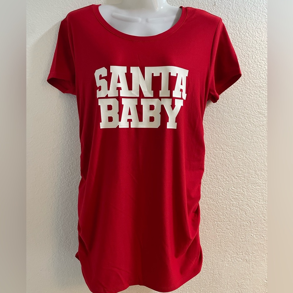 Maternity, Christmas 🎅🏼 T-Shirt, Santa Baby, Size S(4-6), NWT